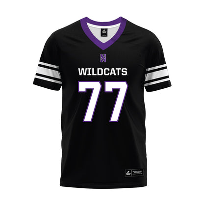 Northwestern - NCAA Football : Idrys Cotton - Black Premium Football Jersey-0