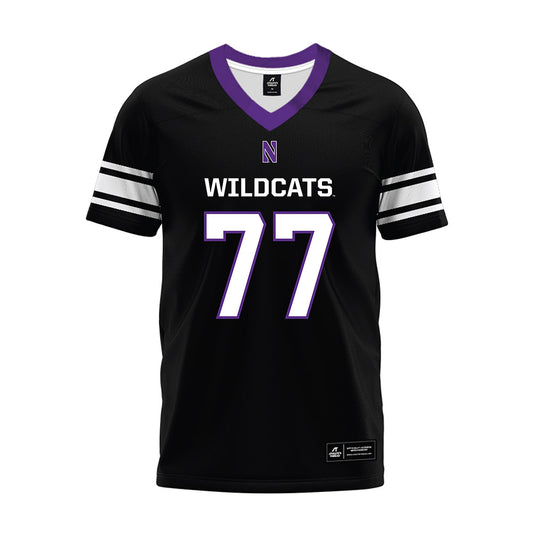 Northwestern - NCAA Football : Idrys Cotton - Black Premium Football Jersey-0