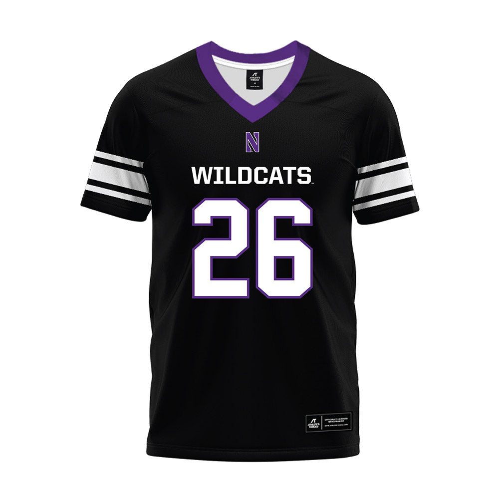 Northwestern - NCAA Football : Jalen Lewis - Black Premium Football Jersey