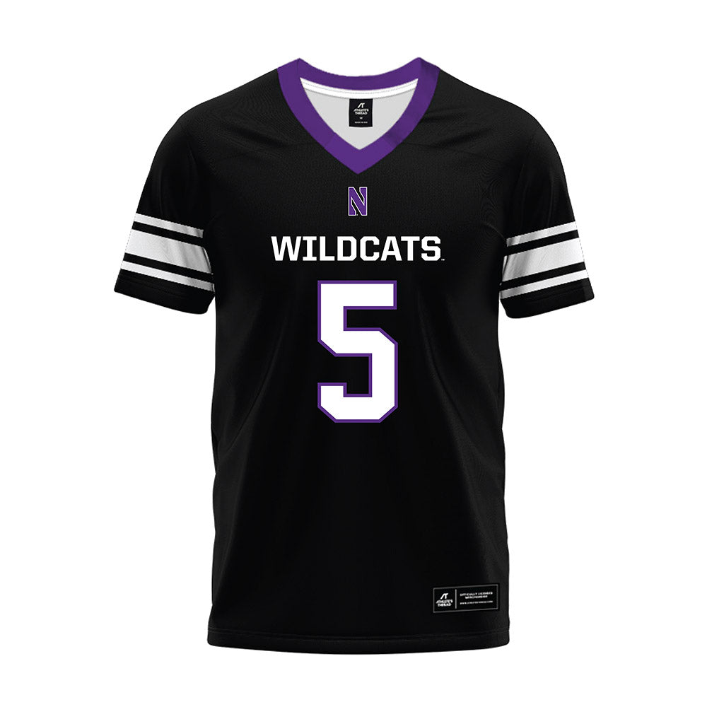 Northwestern - NCAA Football : Caleb Komolafe - Black Premium Football Jersey-0