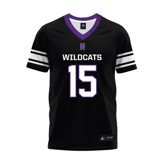 Northwestern - NCAA Football : Sean Winton - Black Premium Football Jersey-0