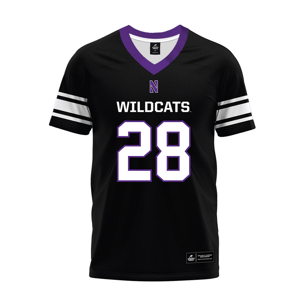 Northwestern - NCAA Football : Timi Oke - Black Premium Football Jersey-0