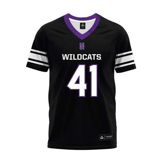 Northwestern - NCAA Football : Robby Preckel - Black Premium Football Jersey-0