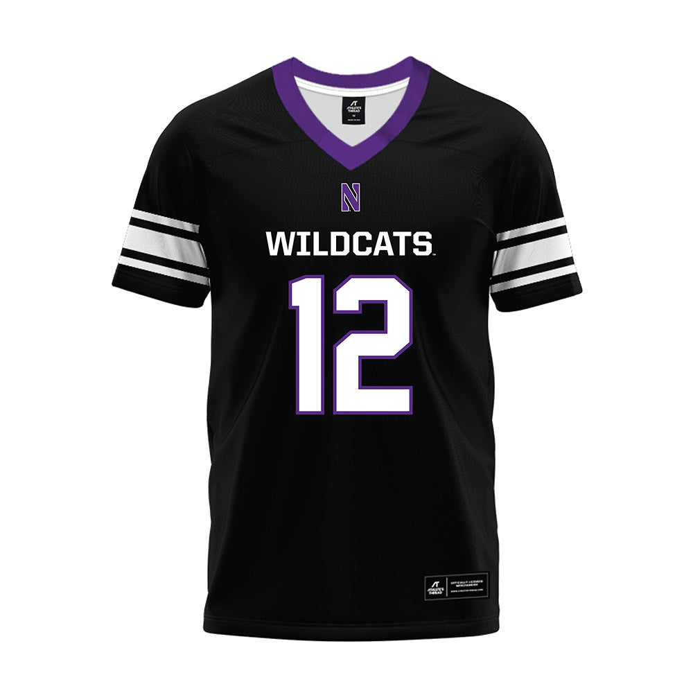 Northwestern - NCAA Football : Evan Smith - Black Premium Football Jersey