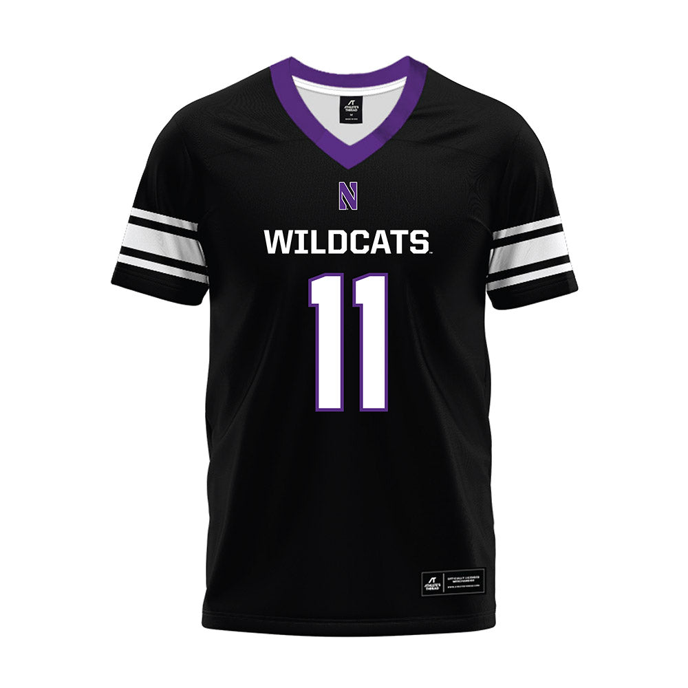 Northwestern - NCAA Football : Seth Valeri - Black Premium Football Jersey-0