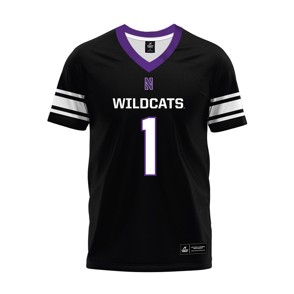 Northwestern - NCAA Football : Carmine Bastone - Black Premium Football Jersey-0