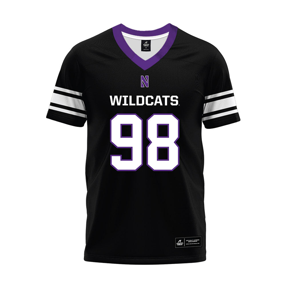 Northwestern - NCAA Football : Landon Lauter - Black Premium Football Jersey-0