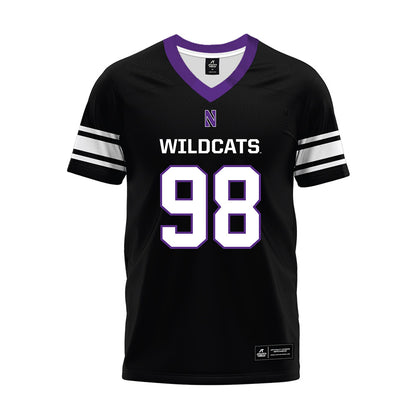 Northwestern - NCAA Football : Landon Lauter - Black Premium Football Jersey-0