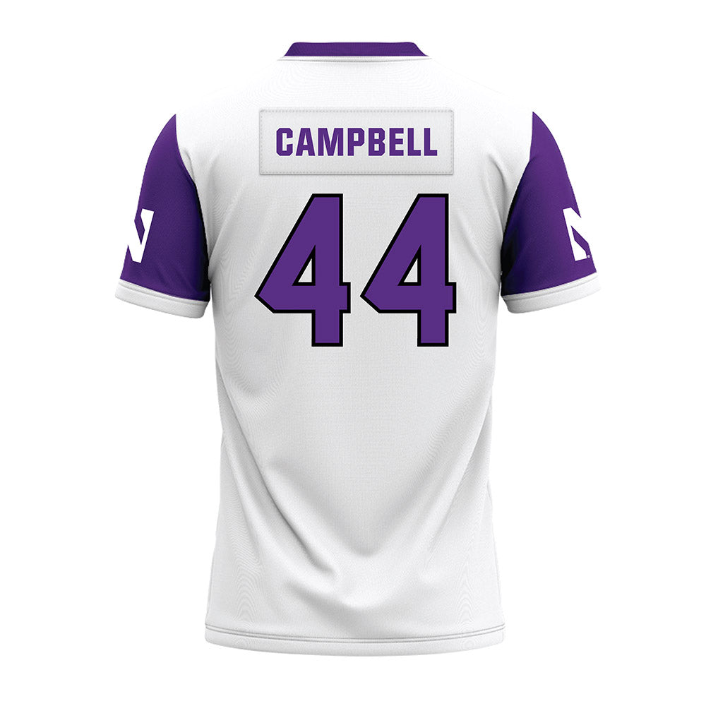 Northwestern - NCAA Football : Callen Campbell - White Premium Football Jersey-1