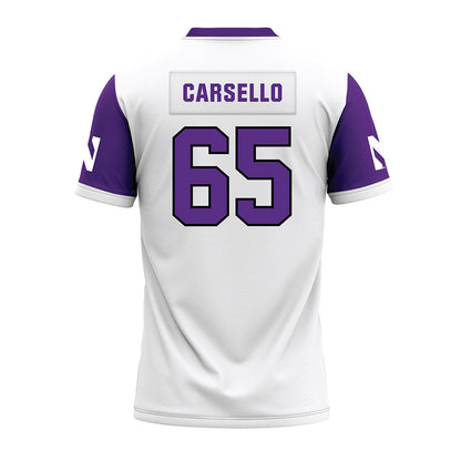 Northwestern - NCAA Football : Jackson Carsello - White Premium Football Jersey