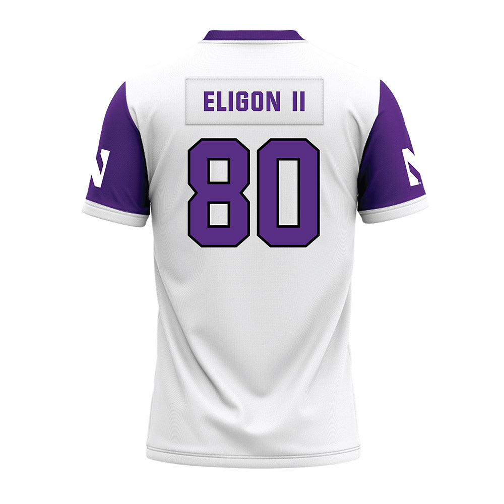 Northwestern - NCAA Football : Hayden Eligon II - White Premium Football Jersey