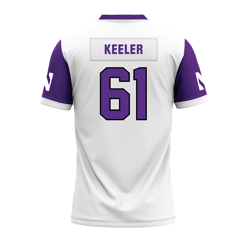 Northwestern - NCAA Football : Matt Keeler - White Premium Football Jersey