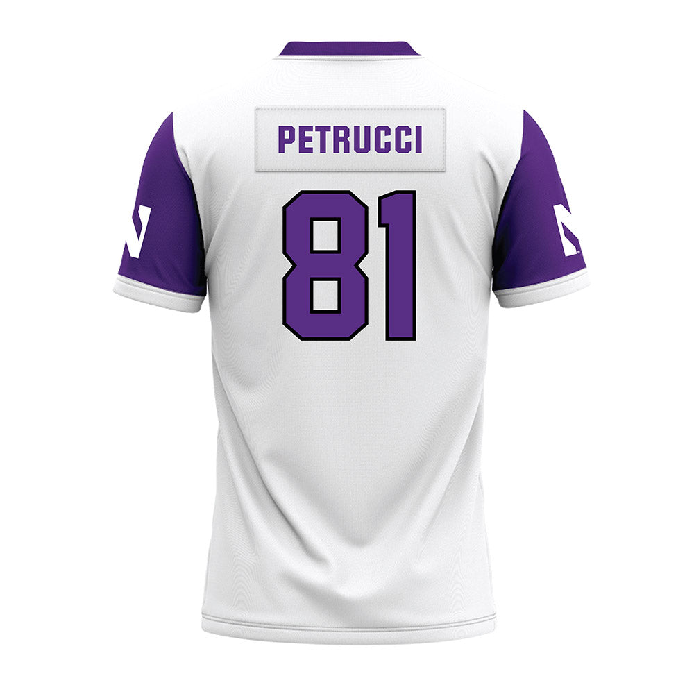 Northwestern - NCAA Football : Christopher Petrucci - White Premium Football Jersey