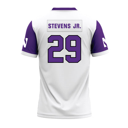 Northwestern - NCAA Football : JonJon Stevens Jr. - White Premium Football Jersey-1