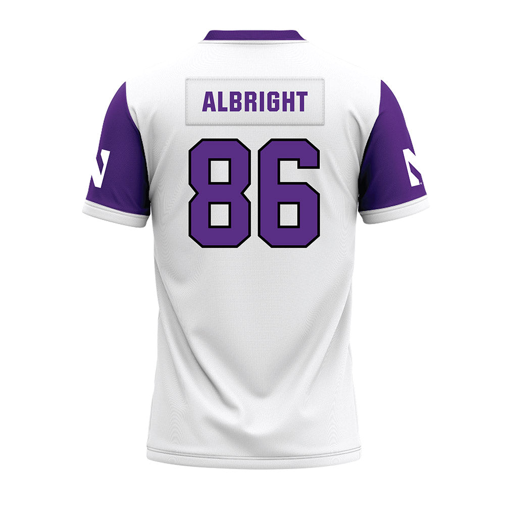 Northwestern - NCAA Football : Lawson Albright - White Premium Football Jersey