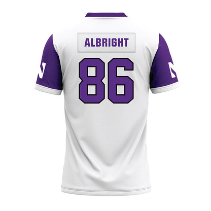 Northwestern - NCAA Football : Lawson Albright - White Premium Football Jersey