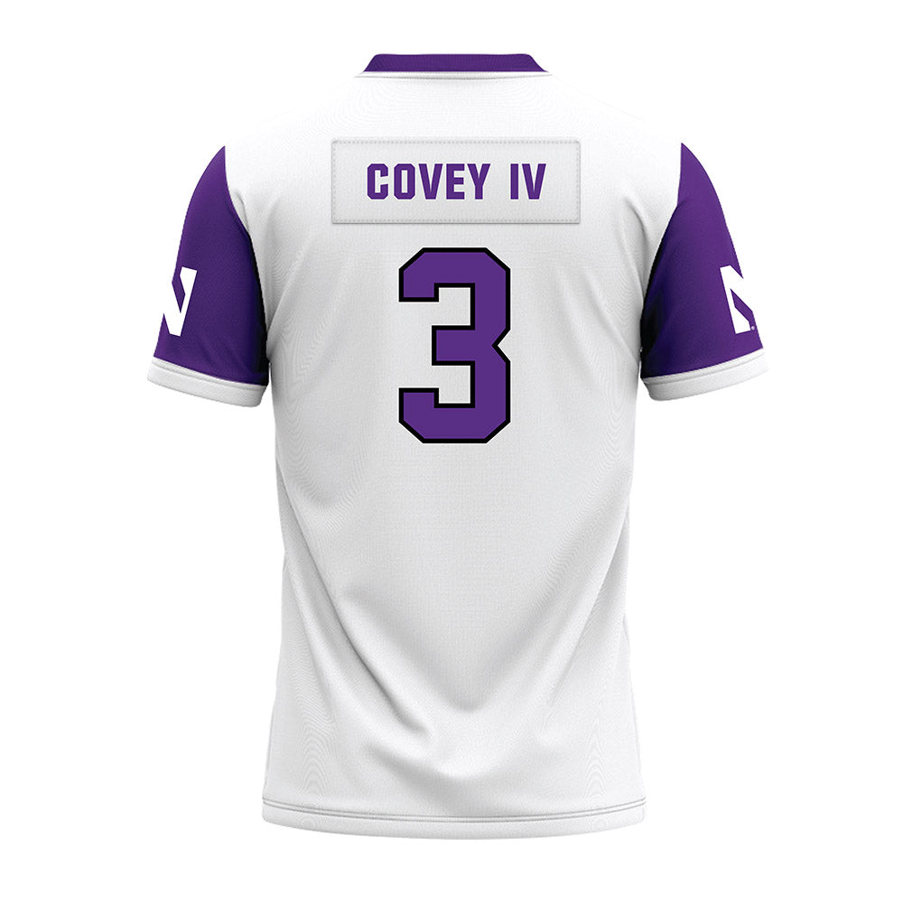 Northwestern - NCAA Football : Frank Covey IV - White Premium Football Jersey-1