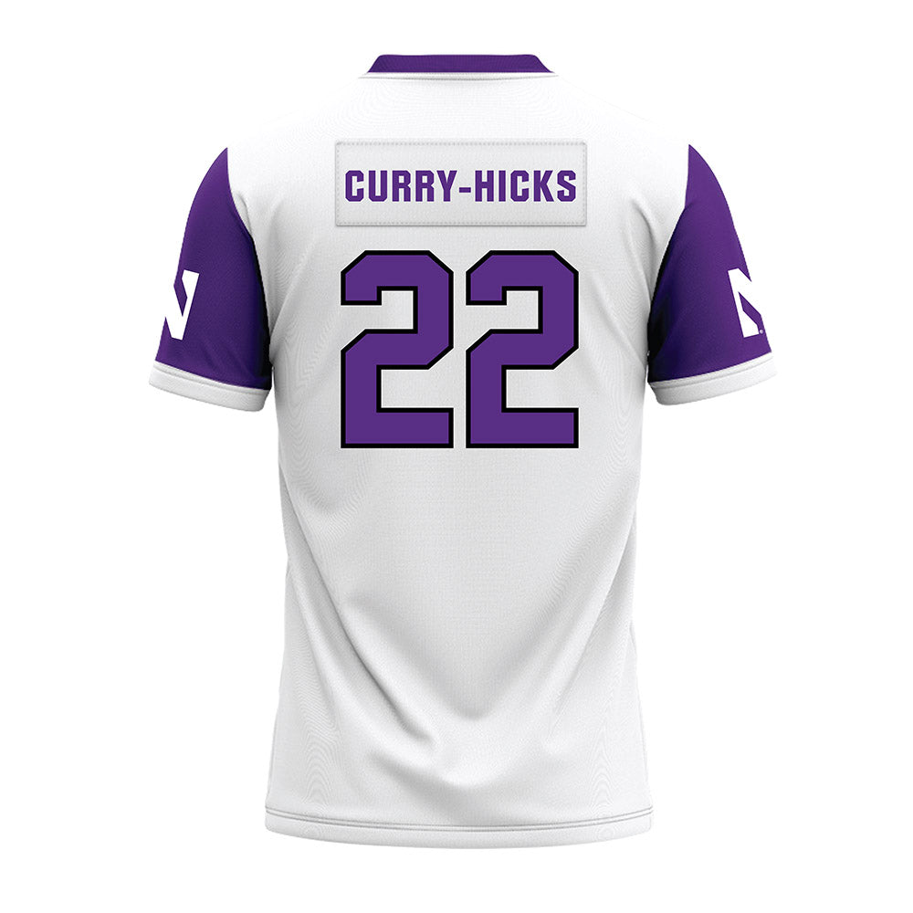 Northwestern - NCAA Football : Terrion Curry-Hicks - White Premium Football Jersey