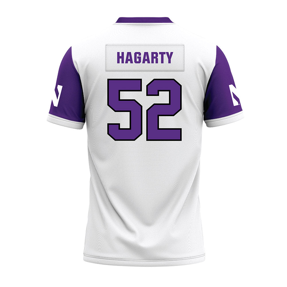 Northwestern - NCAA Football : Richie Hagarty - White Premium Football Jersey