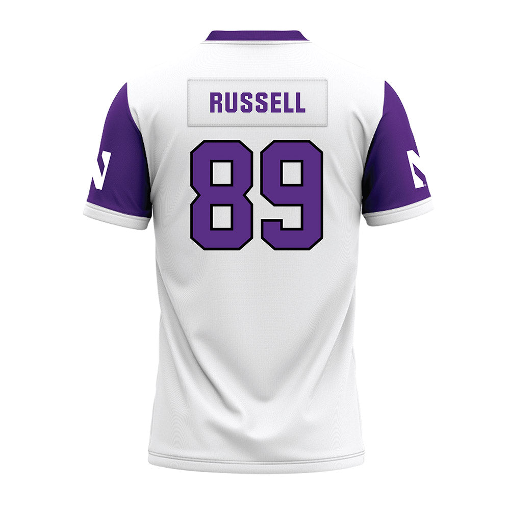 Northwestern - NCAA Football : Cam Russell - White Premium Football Jersey