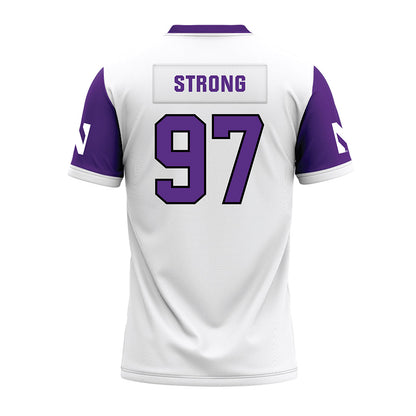 Northwestern - NCAA Football : Braxton Strong - White Premium Football Jersey-1