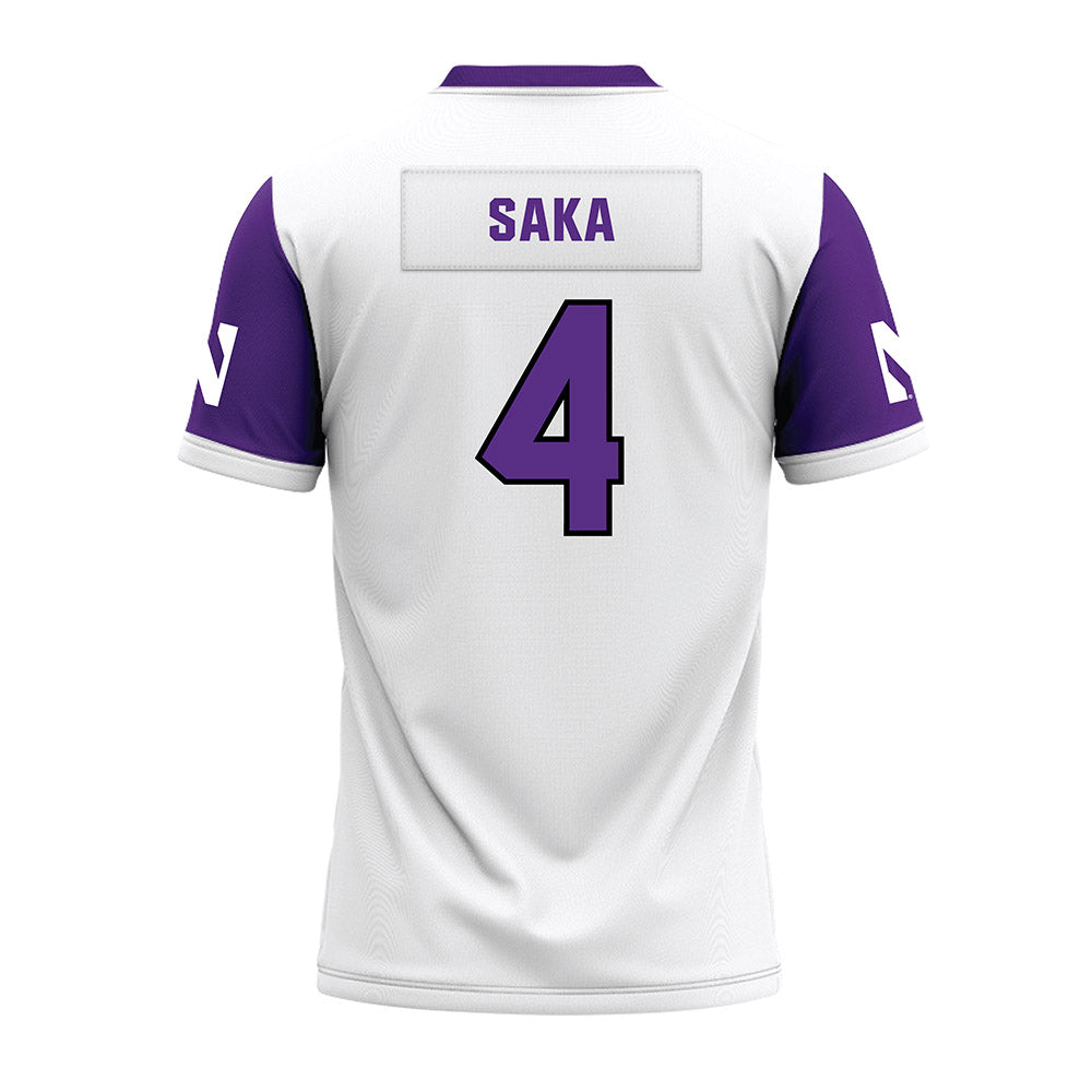 Northwestern - NCAA Football : Anto Saka - White Premium Football Jersey