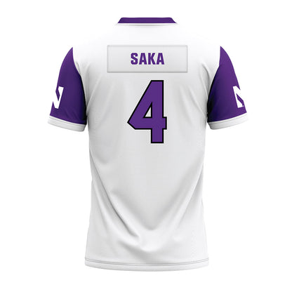 Northwestern - NCAA Football : Anto Saka - White Premium Football Jersey