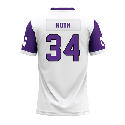 Northwestern - NCAA Football : Payton Roth - White Premium Football Jersey-1