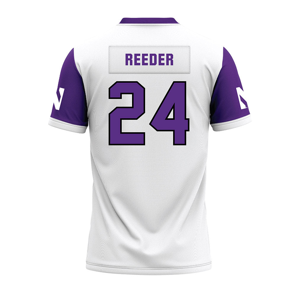 Northwestern - NCAA Football : Dashun Reeder - White Premium Football Jersey-1