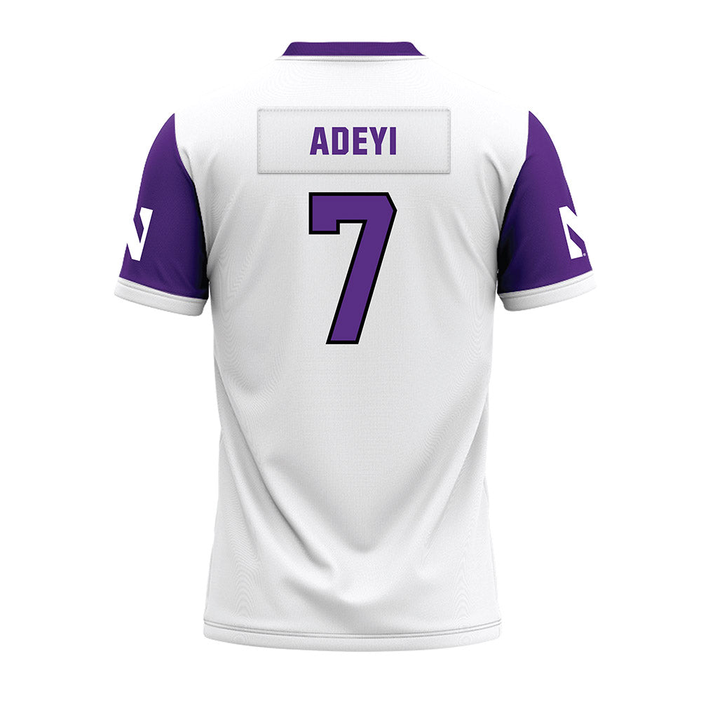 Northwestern - NCAA Football : Ore Adeyi - White Premium Football Jersey