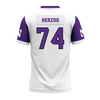 Northwestern - NCAA Football : Nicholas Herzog - White Premium Football Jersey