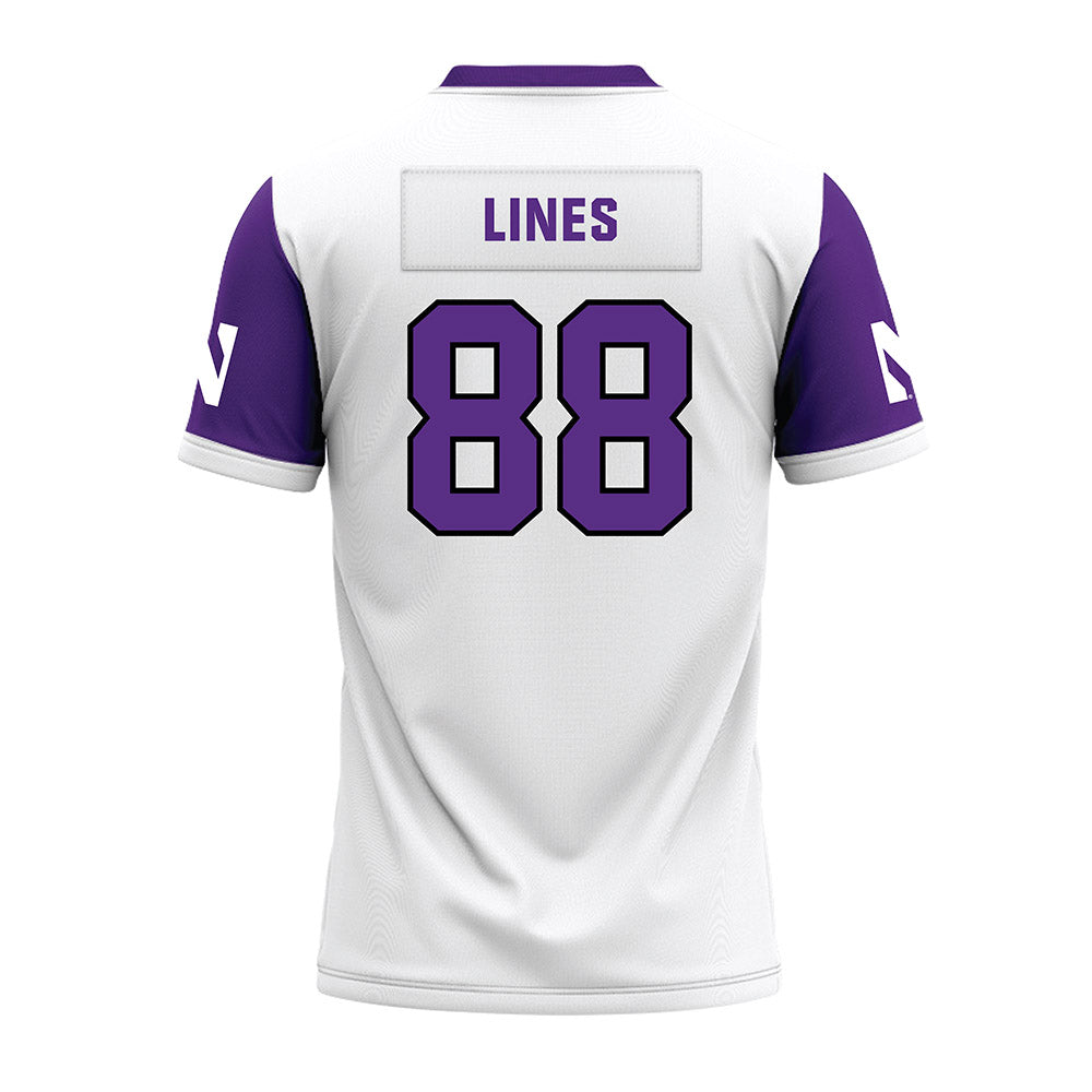 Northwestern - NCAA Football : Alex Lines - White Premium Football Jersey-1