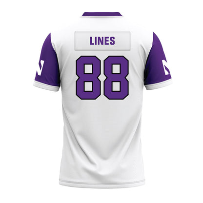 Northwestern - NCAA Football : Alex Lines - White Premium Football Jersey-1