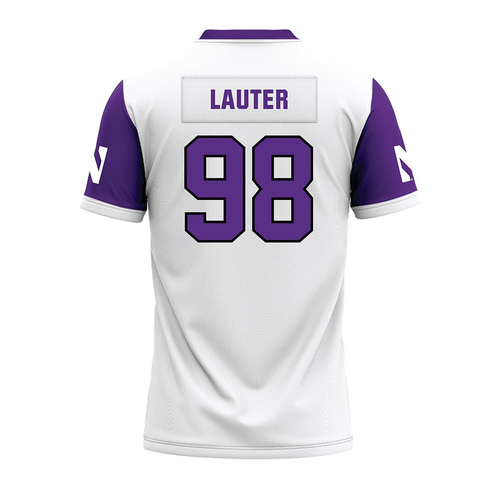 Northwestern - NCAA Football : Landon Lauter - White Premium Football Jersey-1