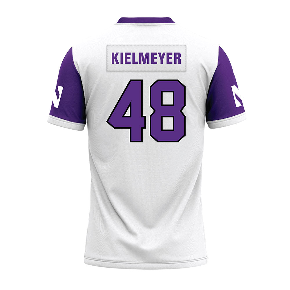 Northwestern - NCAA Football : Tyler Kielmeyer - White Premium Football Jersey-1
