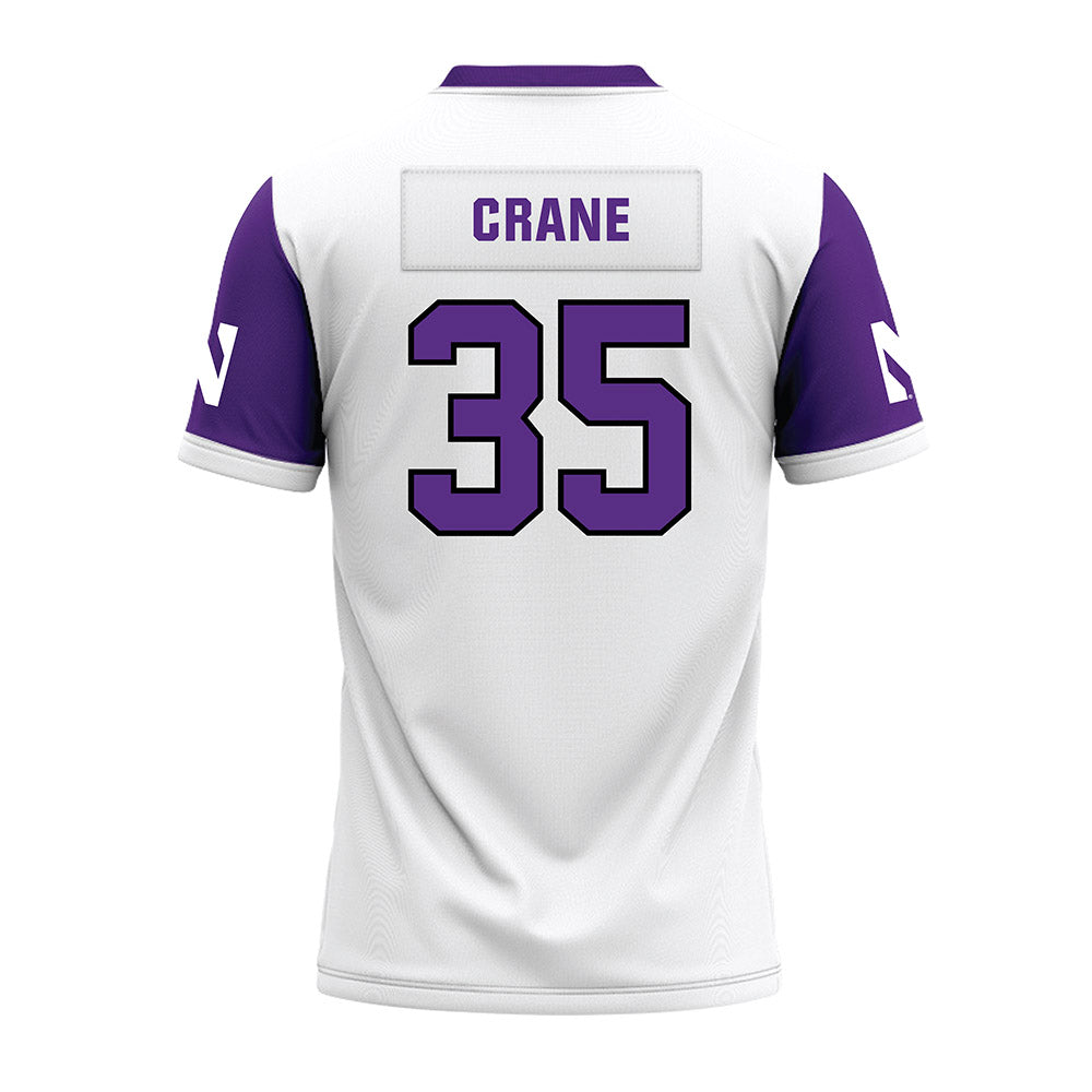Northwestern - NCAA Football : Tate Crane - White Premium Football Jersey-1