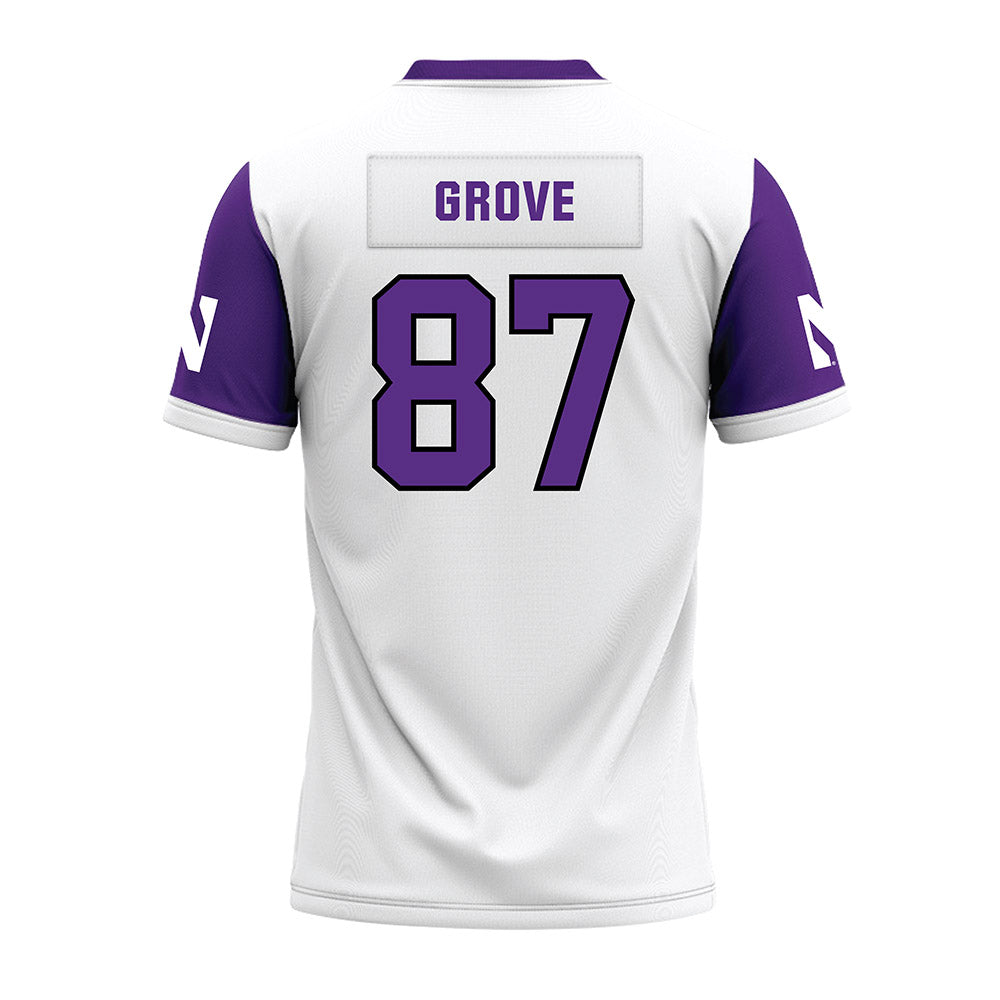 Northwestern - NCAA Football : Carson Grove - White Premium Football Jersey-1