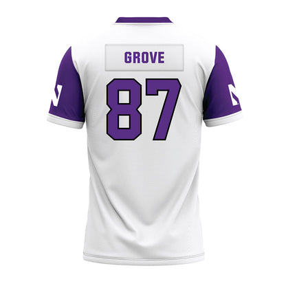 Northwestern - NCAA Football : Carson Grove - White Premium Football Jersey-1