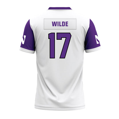 Northwestern - NCAA Football : Griffin Wilde - White Premium Football Jersey-1