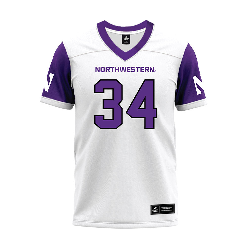 Northwestern - NCAA Football : Payton Roth - White Premium Football Jersey-0