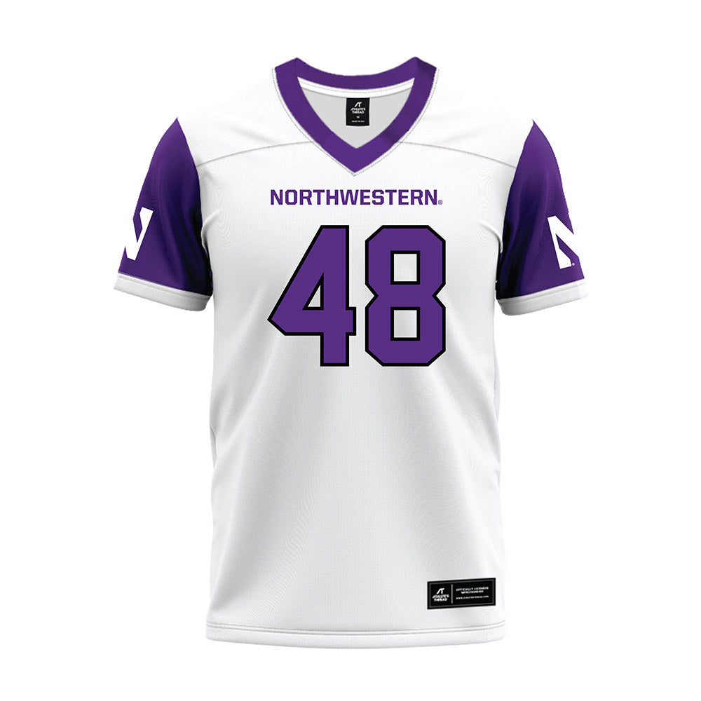 Northwestern - NCAA Football : Tyler Kielmeyer - White Premium Football Jersey-0
