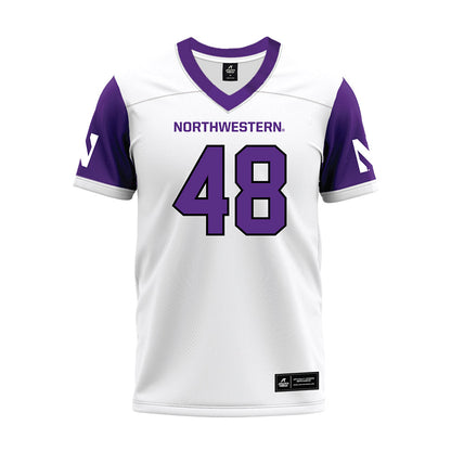 Northwestern - NCAA Football : Tyler Kielmeyer - White Premium Football Jersey-0