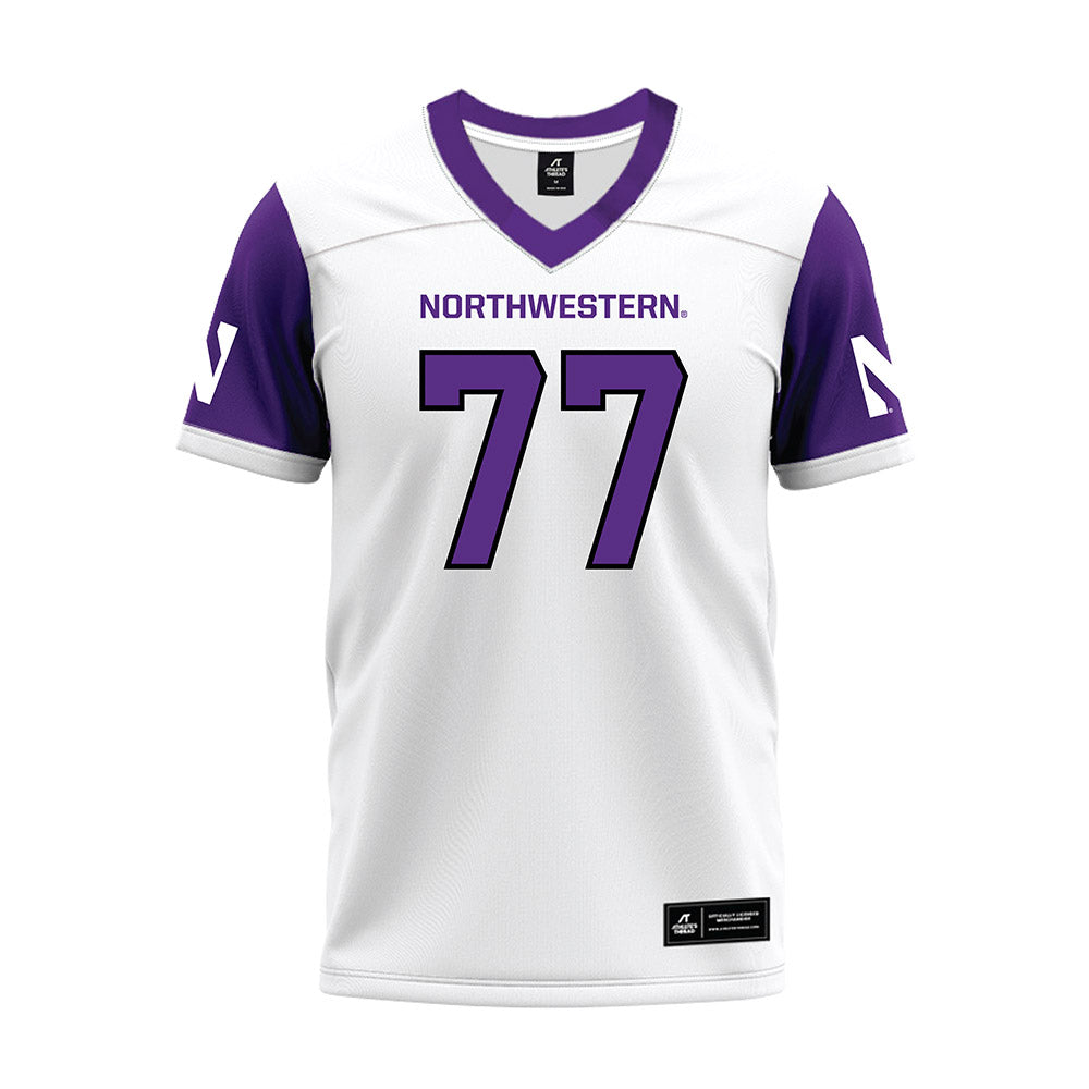 Northwestern - NCAA Football : Idrys Cotton - White Premium Football Jersey-0