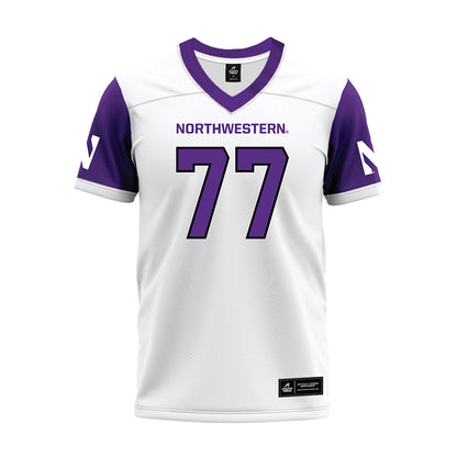 Northwestern - NCAA Football : Idrys Cotton - White Premium Football Jersey-0
