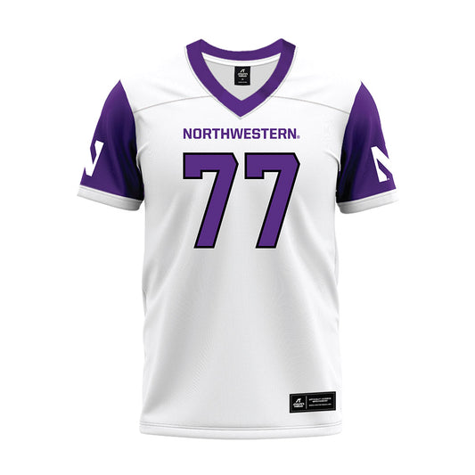 Northwestern - NCAA Football : Idrys Cotton - White Premium Football Jersey-0