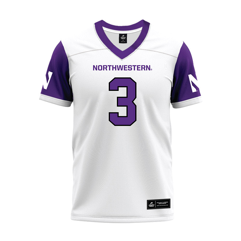Northwestern - NCAA Football : Frank Covey IV - White Premium Football Jersey-0