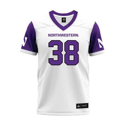 Northwestern - NCAA Football : Joshua Veldman - White Premium Football Jersey-0