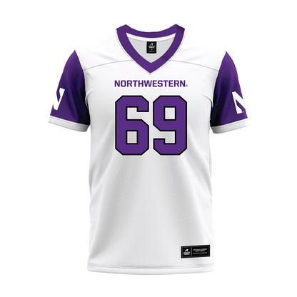 Northwestern - NCAA Football : Jack Bailey - White Premium Football Jersey