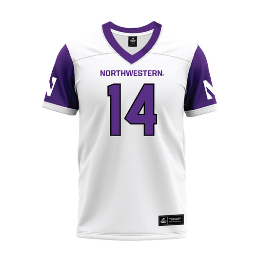 Northwestern - NCAA Football : Yannis Karlaftis - White Premium Football Jersey-0