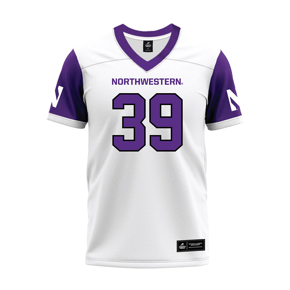 Northwestern - NCAA Football : Jack Florentine - White Premium Football Jersey